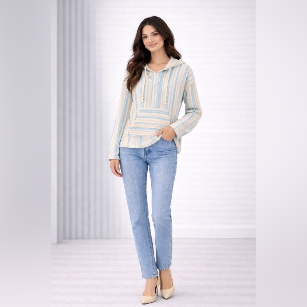 Size S • Southern Spirit Striped hoodie – Soft Spring Colors - Picture 3 of 9